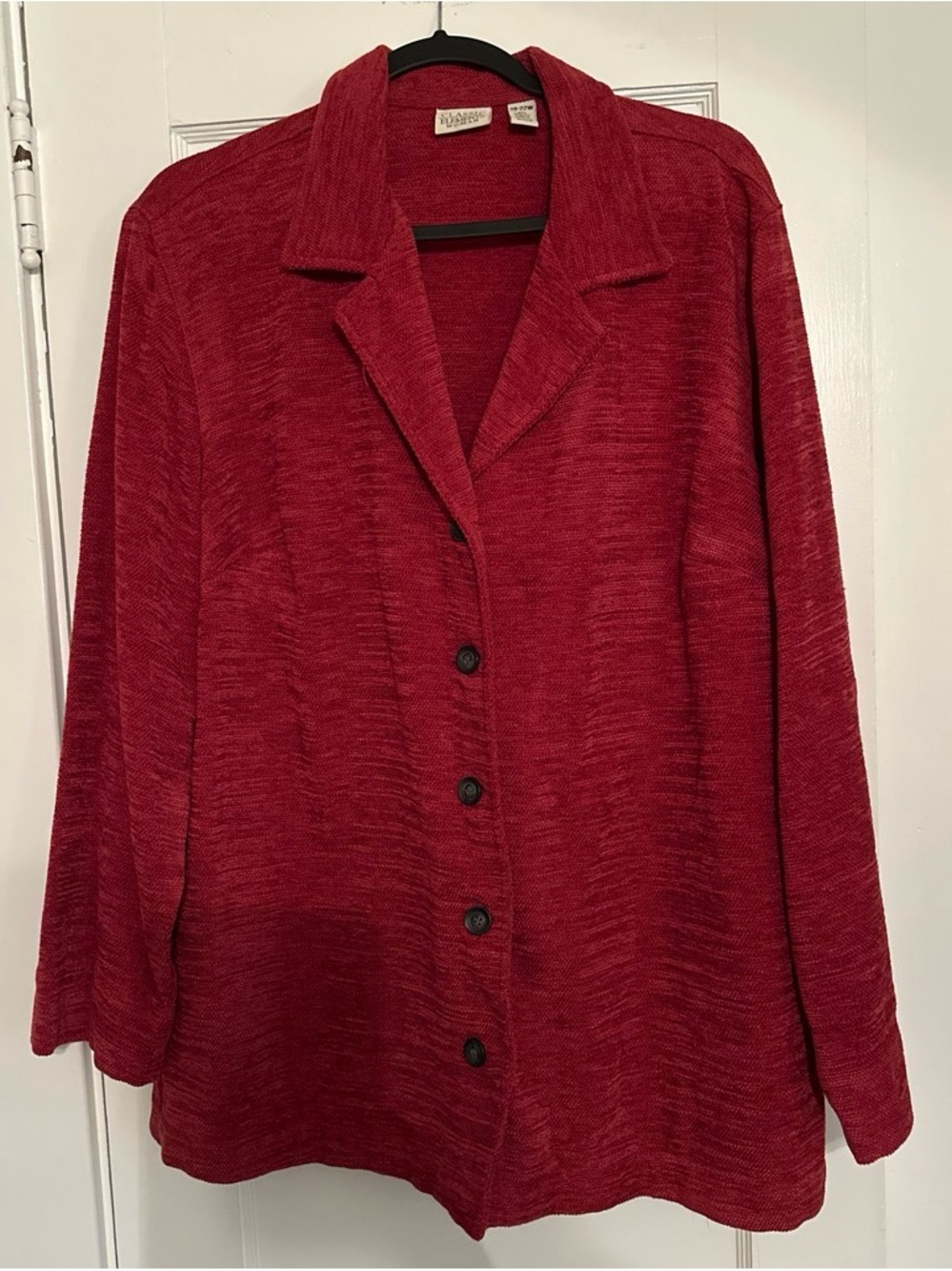 Classic Elements Red Button-Front Women’s Shirt